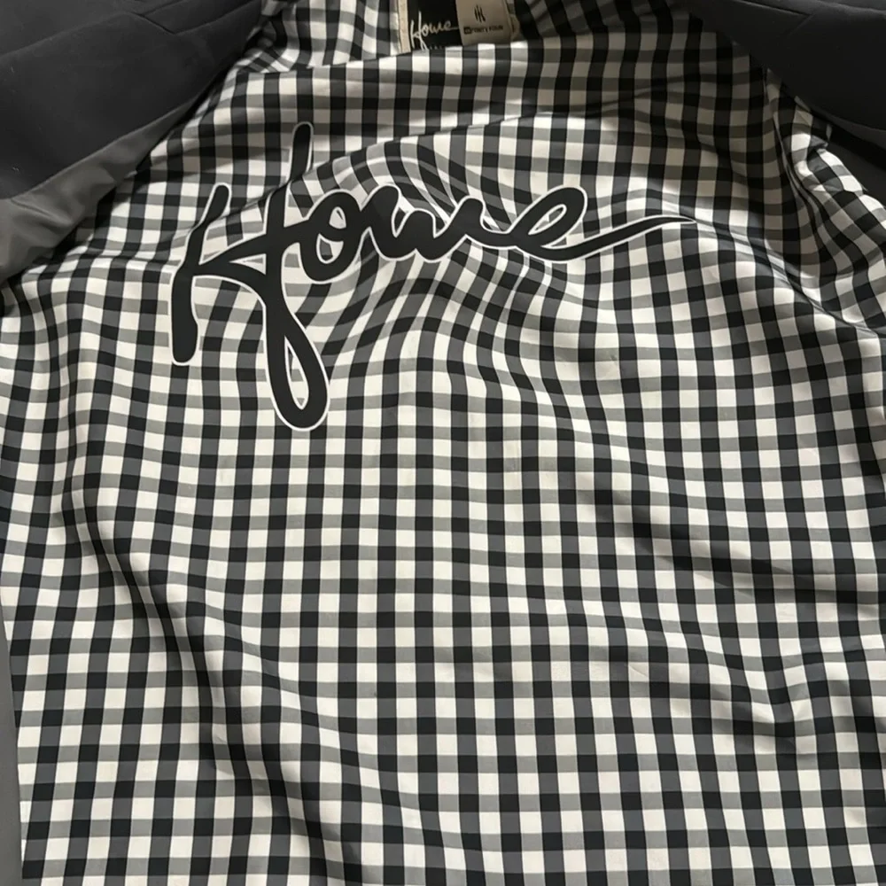 Howe Classic Gray Sports Blazer Contrast Gingham Lining NWOT-44
